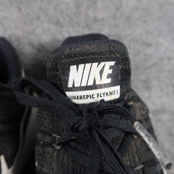 Nike Shoes Mens 7 Lunarepic Flyknit 2 Athletic Trainer Running Sneaker Black - Picture 4 of 12